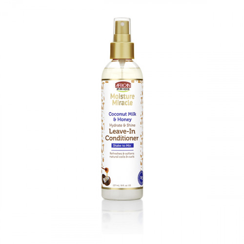 African Pride Moisture Miracle Coconut Milk&Honey Hydrate & Shine Leave-in Conditioner 8oz African Pride Moisture Miracle Coconut Milk&Honey Hydrate & Shine Leave-in Conditioner 8oz